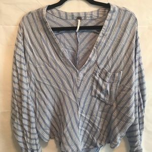 Free People Blue Top